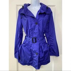 Marc New York Indigo Purple Rain Jacket Trench Coat Small Windbreaker